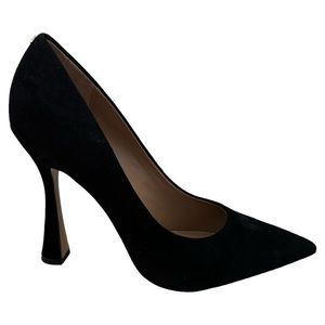 Sam Edelman Black Suede ANTONIA pointed toe Stilletto Pumps. Leather. Size 7.